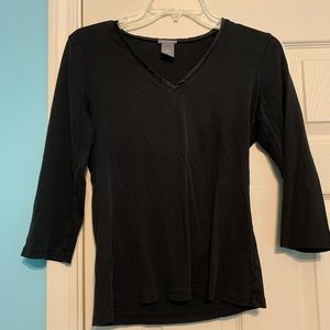Ann Taylor 3/4 Length Sleeve Pima Cotton V-Neck